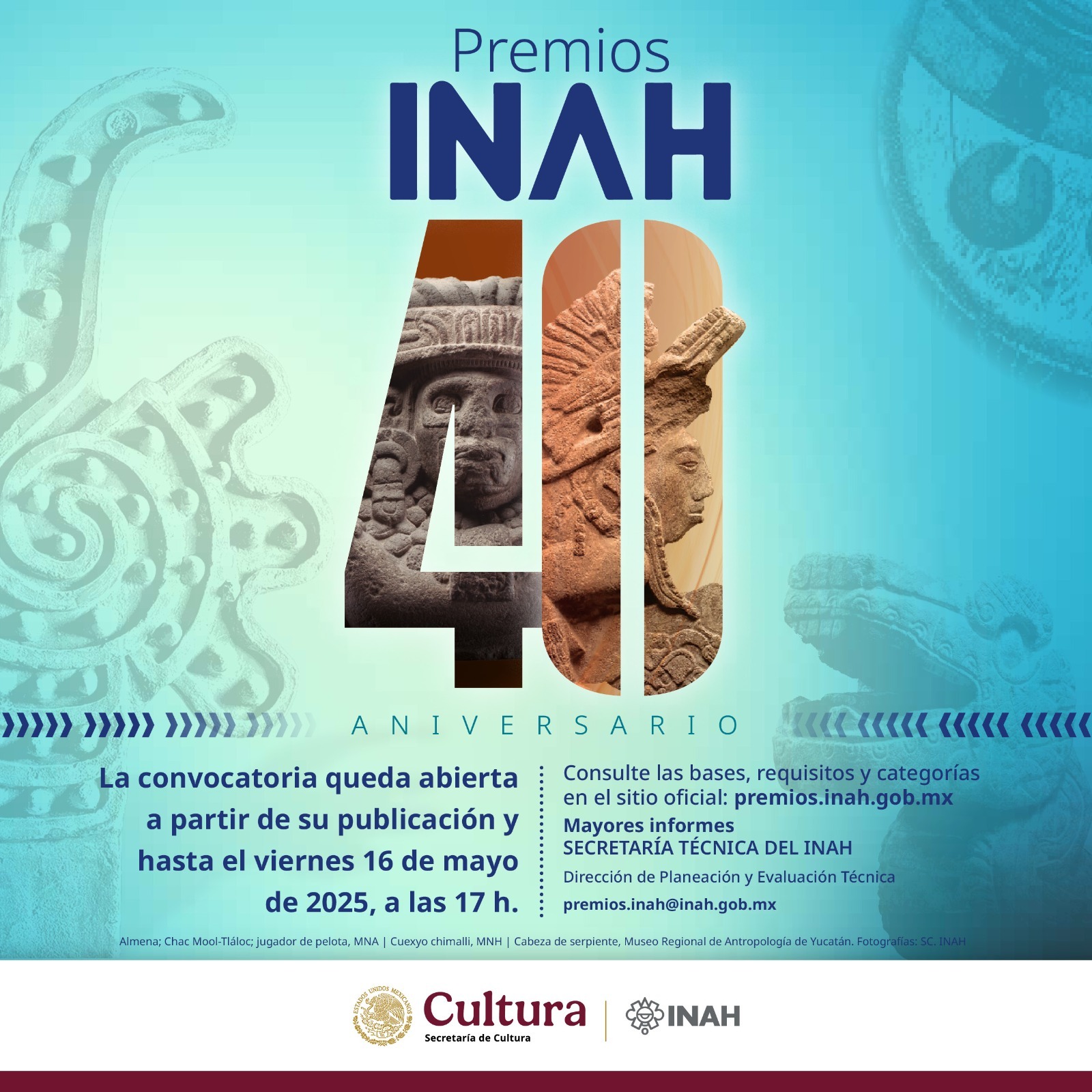 20250408 banner Premios INAH 40anos FEB24