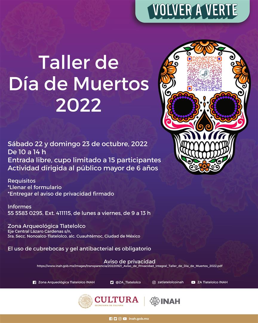 20221019 cartel TallerDiaMuertos2022
