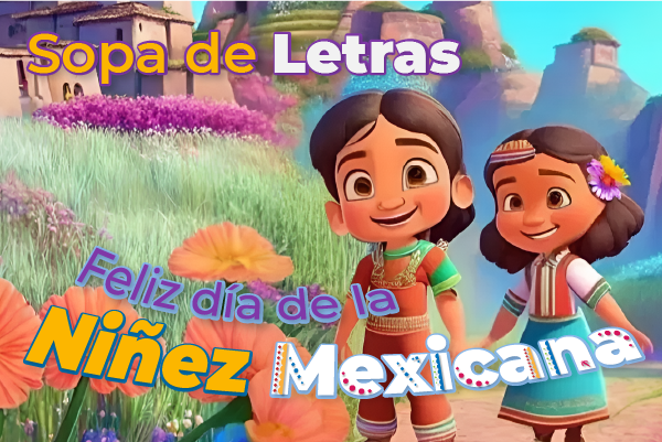 Sopa de letras por el día de la niñez